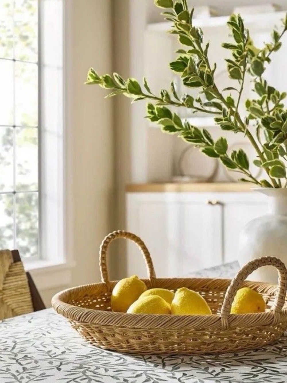 Threshold Studio Mcgee Handwoven Rattan Decorative 18” Tray